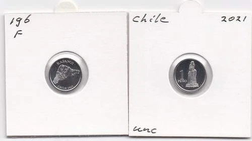 Chile/Chili 1 peso 2021 UNC aluminium color - Easter Island (mf196)