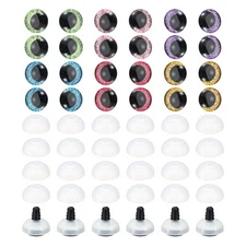 60 Pcs 16mm Flash Safety Eyes Colorful Crocheting Safety Eyes Mixed Colors