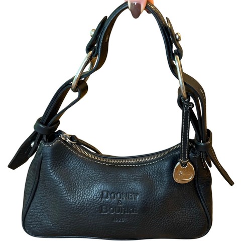 Dooney & Bourke 1975 East West Hobo Shoulder Black Genuine Leather Handbag Purse - Picture 3 of 11