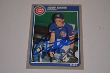 JODY DAVIS SIGNED CUBS CARD #54 1985 FLEER
