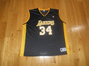 shaq black lakers jersey