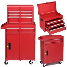 Rolling Tool Chest Organizer Box with Lockabl...