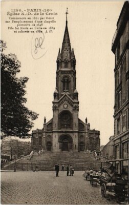 CPA AK Paris 20e - Eglise N-D. de la Croix (59110)
