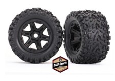 Traxxas 8672 Tires wheels assembled glue Black Talon EXT 17mm E-Revo 2.0