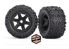 Traxxas 8672 Tires wheels assembled glue Black Talon EXT 17mm E-Revo 2.0