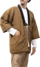Japanese Warm Wear Kimono Hanten Winter Jacket Free size Color 190 Made in Japan