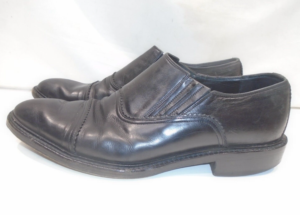 Gucci Mens Italy Black Leather Loafer Dress Shoes Size EU 43  display picture 1
