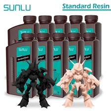 SUNLU 10KG 3D Printer Resin Standard 405nm Photopolymer Fast Curing for LCD/SLA