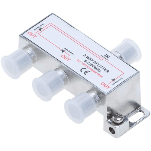 Splitter TV 3 vie 5-2300 MHz adattatore cavo coassiale per RG59 RG6 HDTV satellitare - Foto 7 di 9