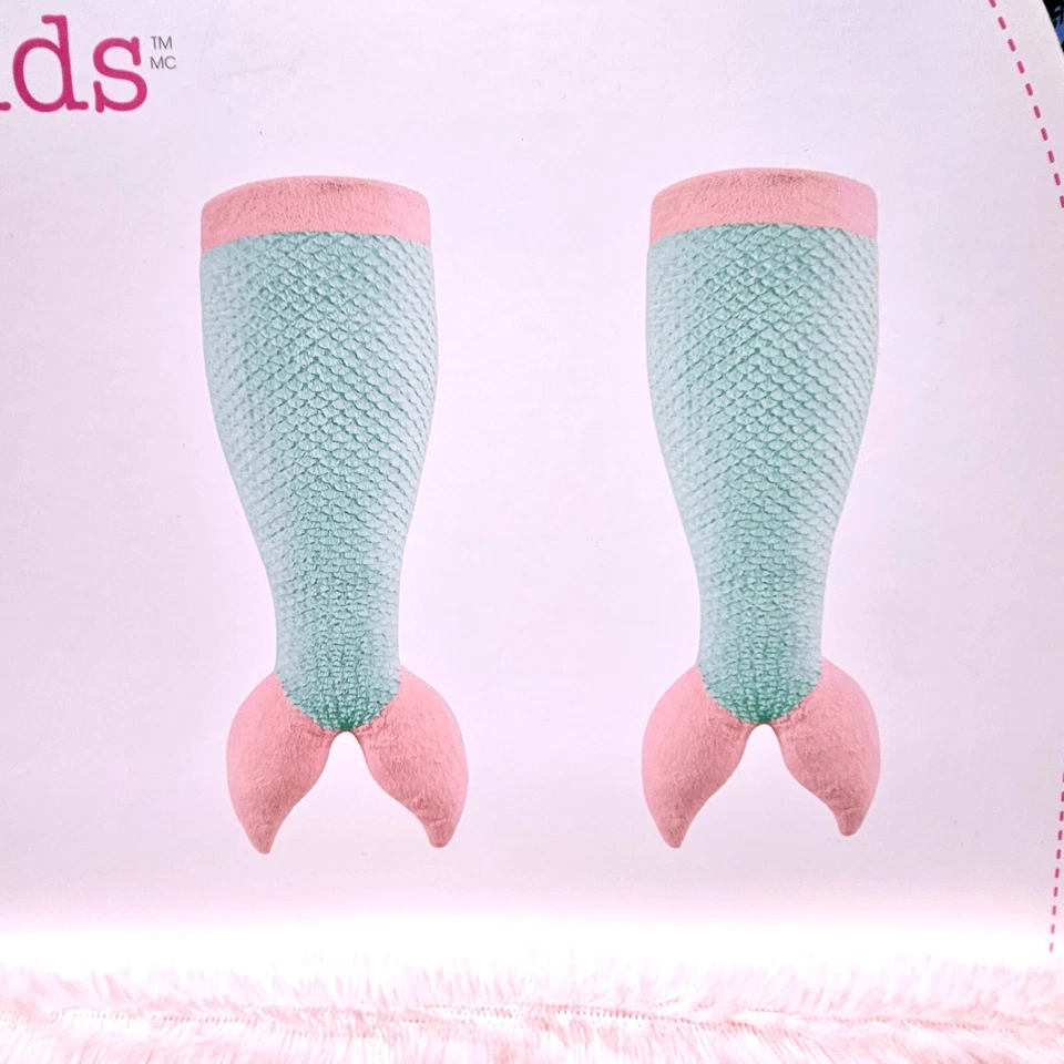 Mermaid Tail Blanket Sleeping Bag Pink & Blue Scales Pattern Soft Fur Posh Kids - image 3 of 4