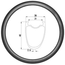 700C Carbon Road Gravel Bike 28*40mm Rim Tubeless Clincher Disc 21-36Hole