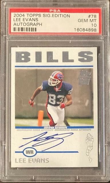 Lee Evans Topps Signature Edition #78 Autograph