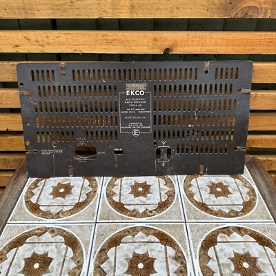 Vintage Ekco Ventilradio A28 NUR RÜCKPLATTE