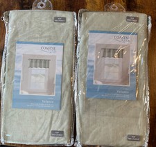 2 Piece Coastal Life Linden Sage Semi-Sheer Single Window Valance 52" W x 14" L