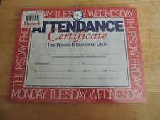 Attendance Certificate Pack--NEW 30 IN PACK