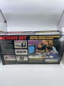 Vintage Nintendo NES Action Set Home Console - White/Gray Box Only 1988