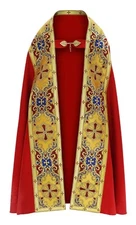 Red/gold Roman Cope with stole Capa pluvial Roja Piviale Rosso Vestment KT038C25