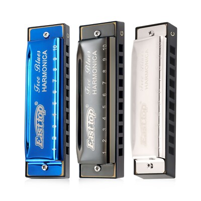 EASTTOP T003 Diatonic Blues Harmonica Key of C 10Hole 20Tone Harp Mouth Organ