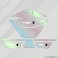 RAINBOW CHROME STYLE ROTAX AIRBOX STICKER KIT - KARTING