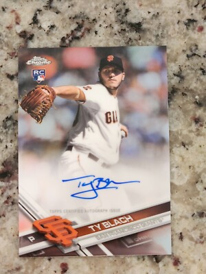 2017 Topps Chrome Rookie Autograph #RA-TBL Ty Blach RC Auto San Francisco Giants