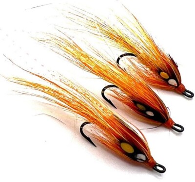 Lachsangeln Fliegen CALVIN SHRIMP Single / Double / Drillinge verschiedene Haken & Mengen