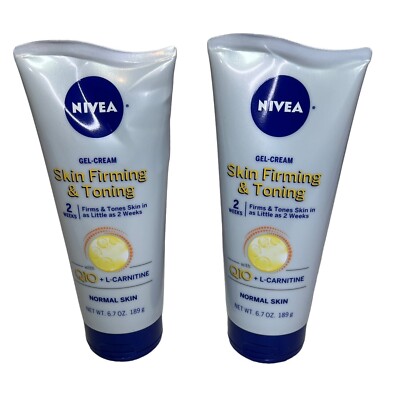 Nivea Skin Firming & Toning Gel-Cream With Q10 & L-Carnitine 6.7 Oz 2 Pack Norma
