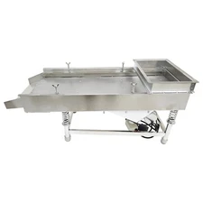 110V Single Layer 0.5mm Linear Vibrating Screen Stainless Steel Sifter Shaker