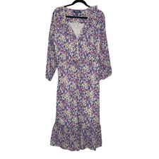 ModCloth Ditzy Floral Print Ruffling For Flowers MIDI Dress