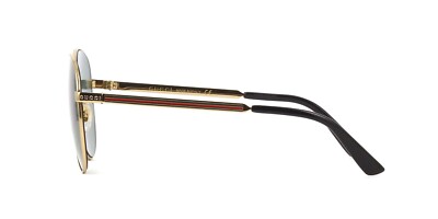 Gucci Gold Metal Aviator Sunglasses with Brown Lenses GG0138S Gucci Gold Tone/Yellow GG0138S Aviator Sunglasses Gucci | TLC US main image 2
