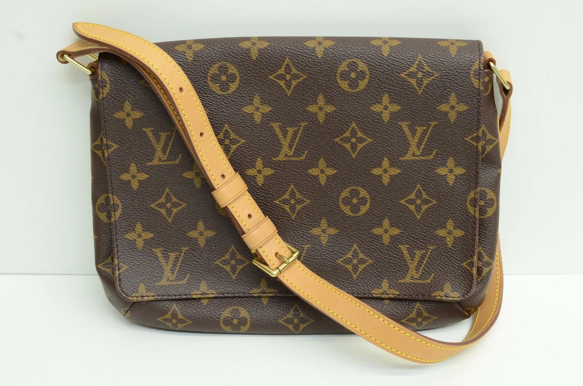 Louis Vuitton Vintage Monogram Leather Cross Body Bag Purse