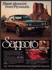 Plymouth Sapporo Car 1970s Print Advertisement 1978 Sheer Pleasure