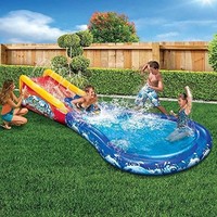 Water Slide Pool W Surf Theme Ramp Splash Sprinkler Toy Wave Inflatable Kids on sale Water Slide Pool W Surf Theme Ramp Splash Sprinkler Toy Wave Inflatable Kids on sale