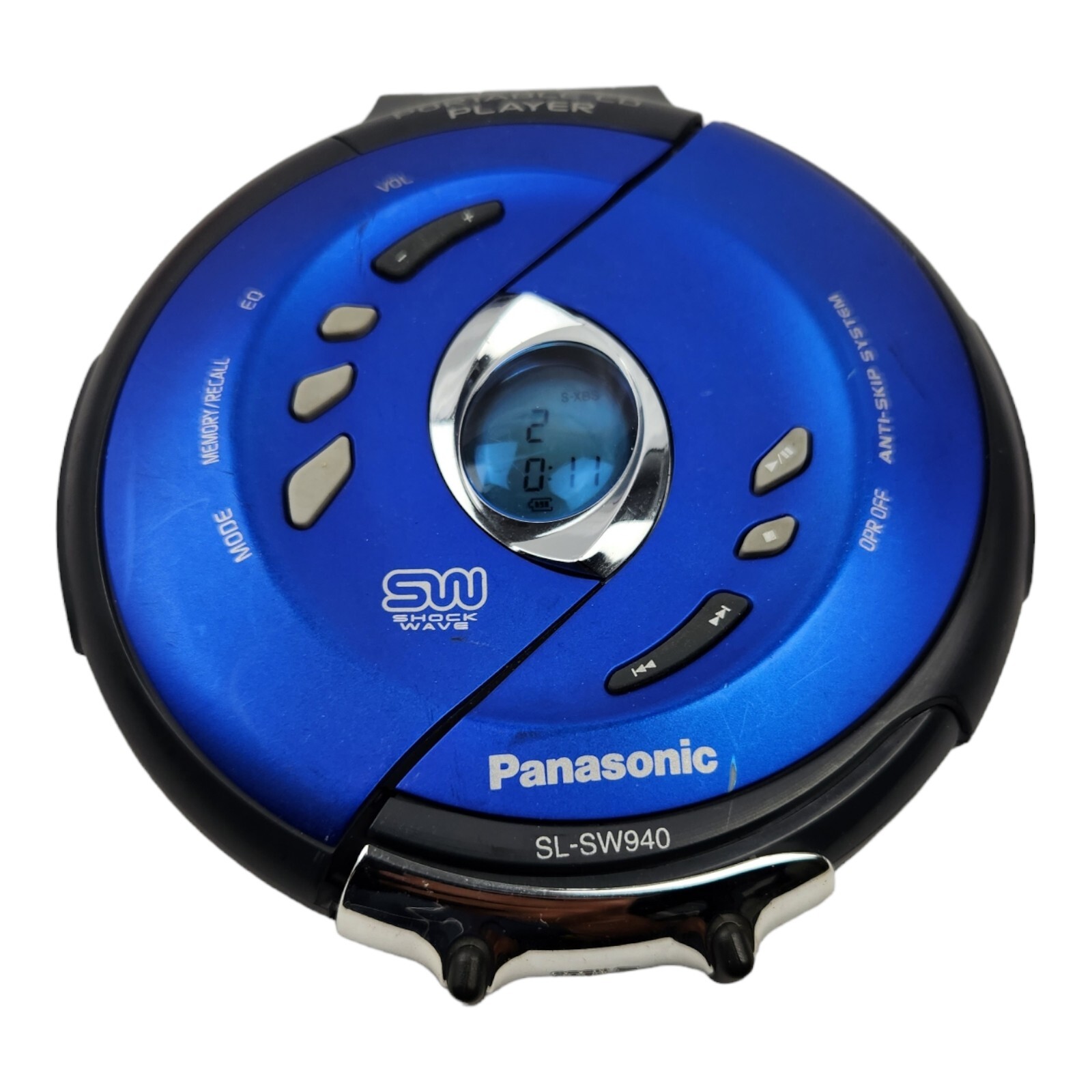 Panasonic SLSW940 Blue Portable CD Player Discman Shockwave Tested