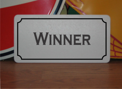WINNER Metal Sign for poker card room or casino gambling
