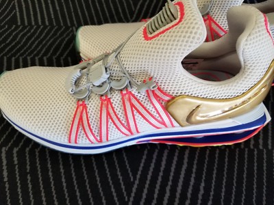 New MENS NIKE  SHOX  GRAVITY gray gold blue red  Size 13