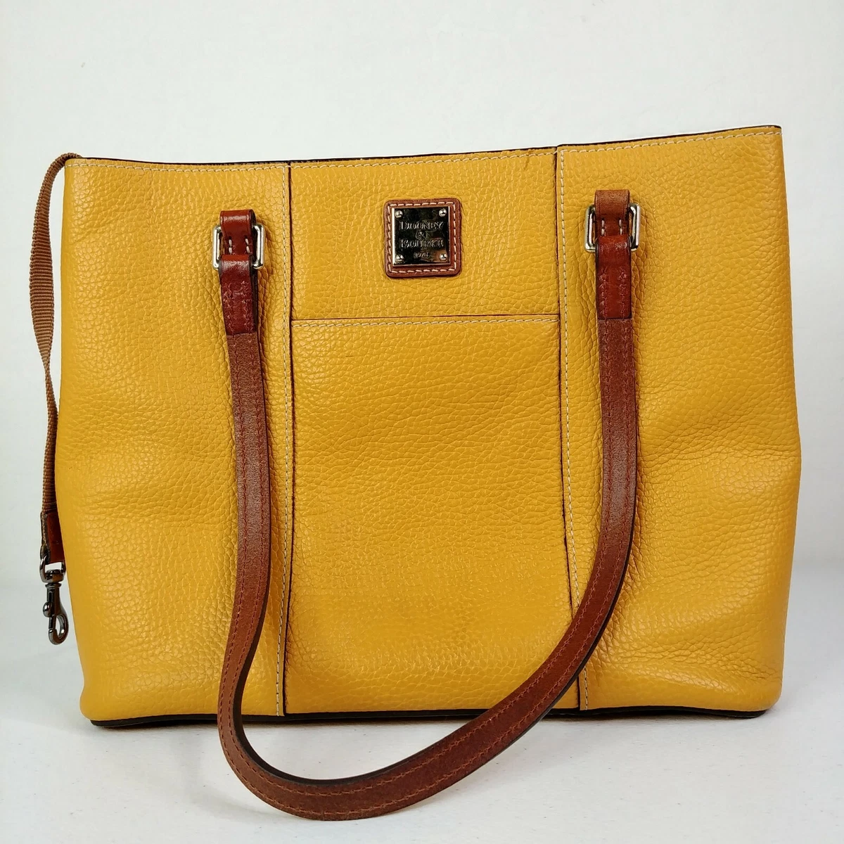 Dooney & Bourke Purse Tote Pebble Grain Small Lexington Shopper  Yellow/Dandelion