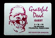 Grateful Dead Backstage Pass Spectrum Philadelphia 3/18/95 3/18/1995 J. Garcia