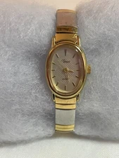 Timex Women's 2-Tone stretch Band Watch works and keeps good time