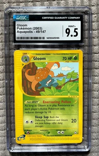 Pokémon Gloom 49/147 Aquapolis WOTC TCG Pokemon Uncommon Card Graded CGC 9.5