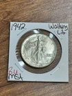 1942 P Walking Liberty Silver Half Dollar BU Uncirculated MS+ US Coin (Raw18132)