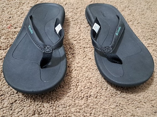 Columbia Womens Size 6US Black Support Thong Beach Flip Flops Sandals - Picture 3 of 8