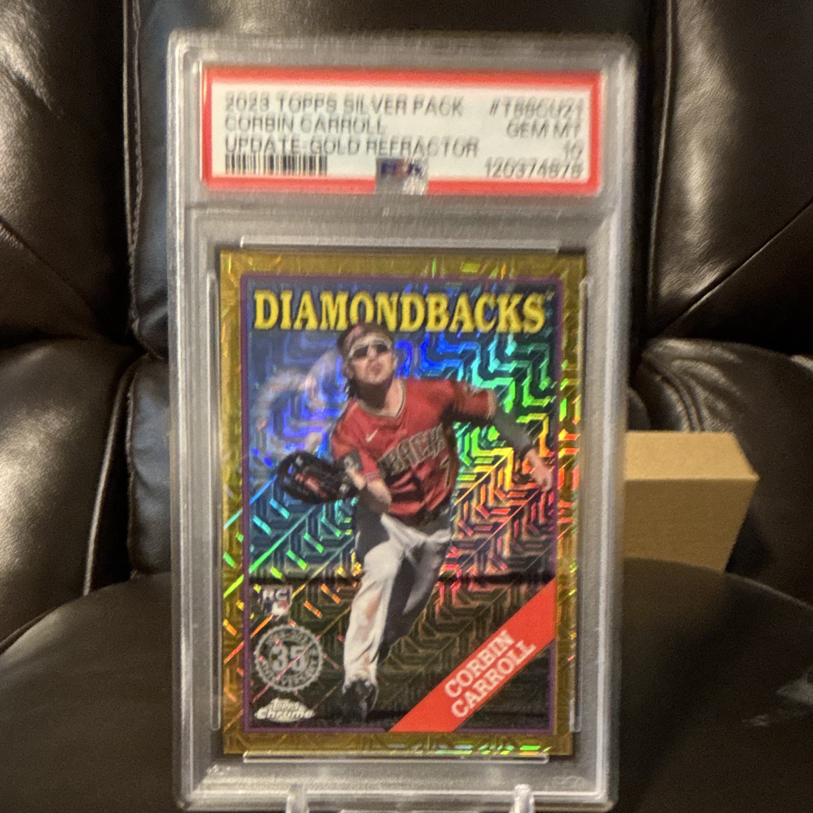 Topps 2023 Silver Pack Update Gold Refractor Corbin Carroll #T88CU-21 PSA