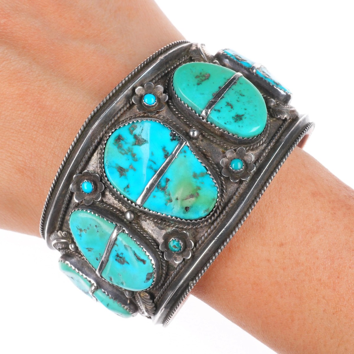 NAVAJO - TURQUISE SILVER WIDE BANGLE 【公式通販】