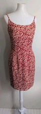 NOS Vintage 90s Ann Taylor Slip Dress  Red Floral Strappy Sundress 6 Classic NWT