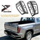 2Pcs Tail Light Guard Decor Cover Trim Bezel For GMC Sierra 1500 2500 3500 19-26