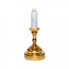 Dolls House Gold Candlestick with Warm White Bulb - Battery Lights (LT7403) -...