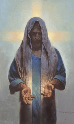 Morgan Weistling KNOWN BY HIS SCARS 20x16 Matted Art Jesus Nail Pierced Hands