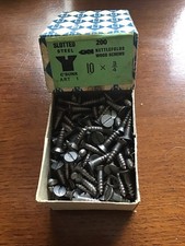 10x3/4” slotted steel countersunk screws Nettlefolds GKN 