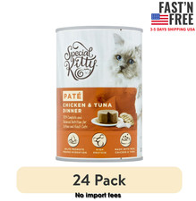 24 pack Special Kitty Chicken Tuna Dinner Pate Wet Cat Food, 22 oz Can