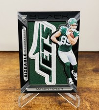 ❗️Custom Patch❗️Mason Taylor 2025 Panini Black Sizeable Memorabilia RC ✈️ READ